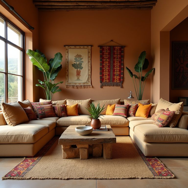 African Inspired Living Room 1
