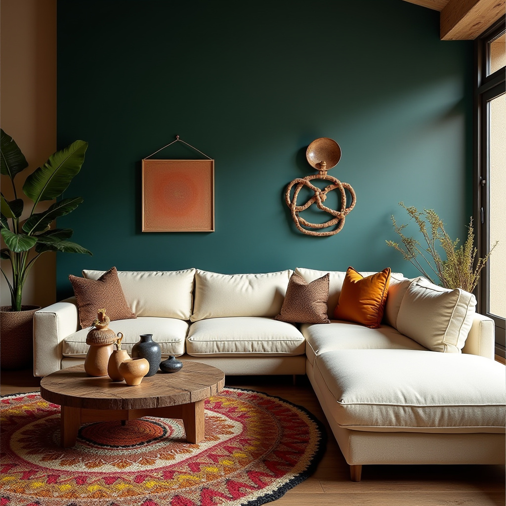 African Inspired Living Room 15