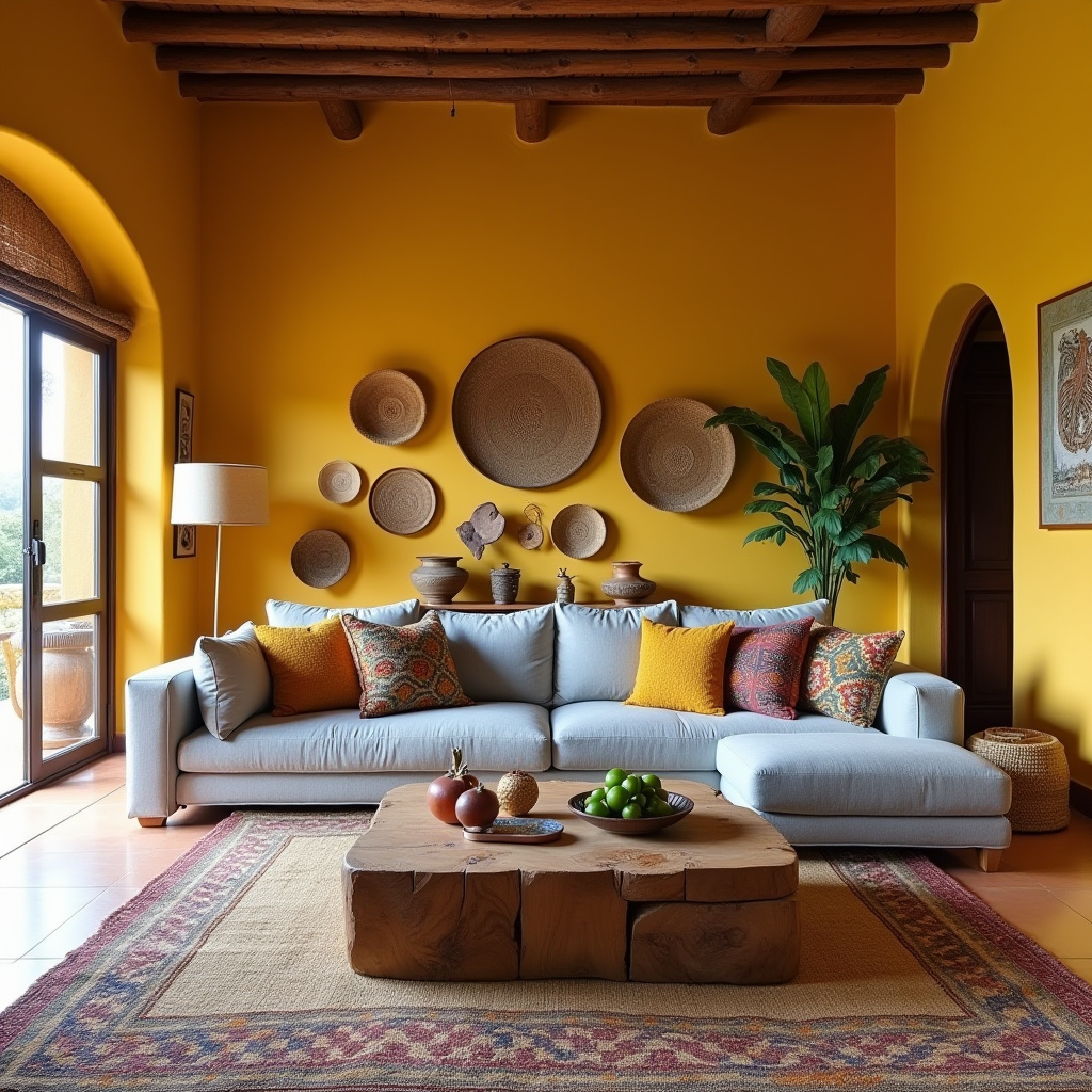 African Inspired Living Room 16