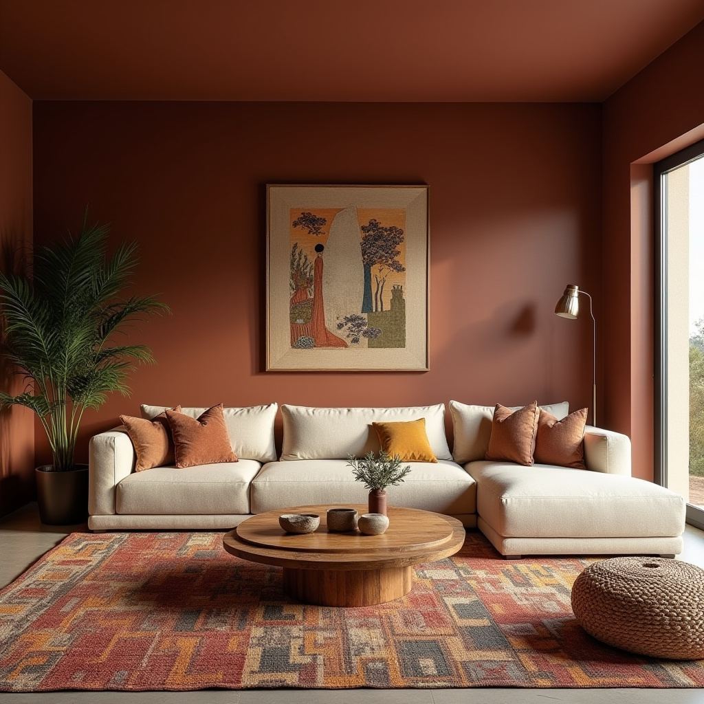 African Inspired Living Room 17