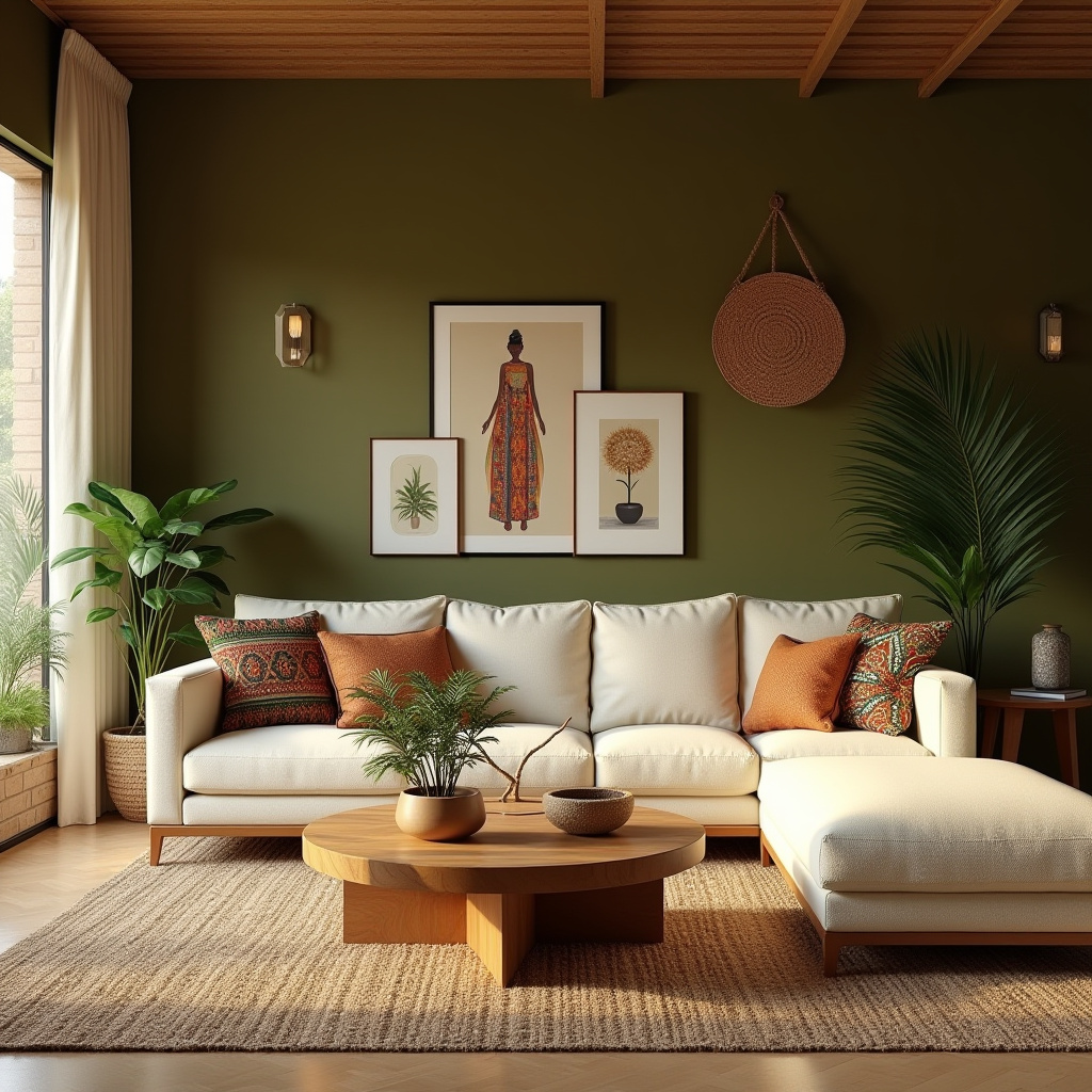 African Inspired Living Room 22