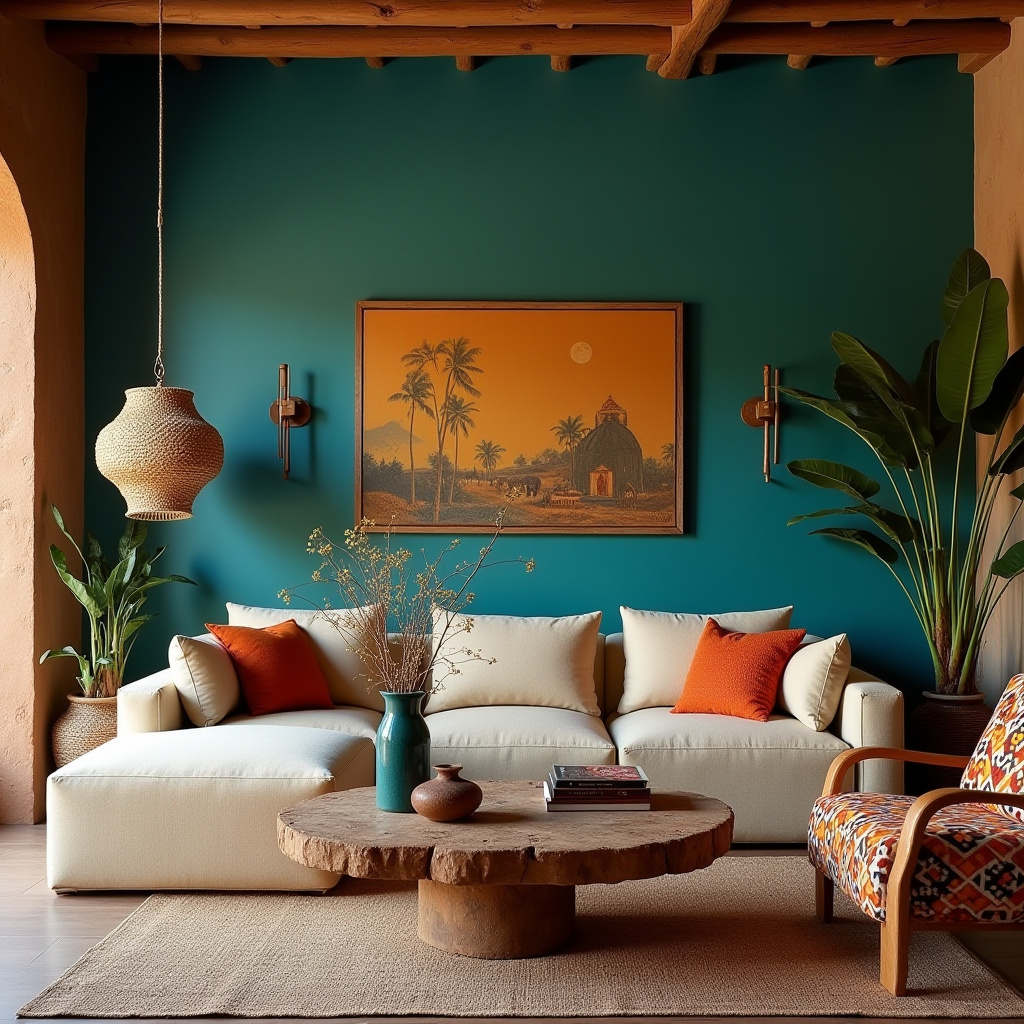African Inspired Living Room 26