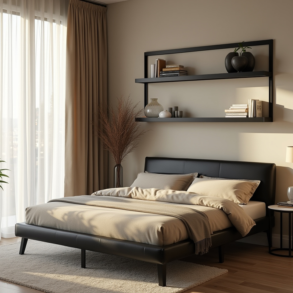 Beige And Black Bedroom 22