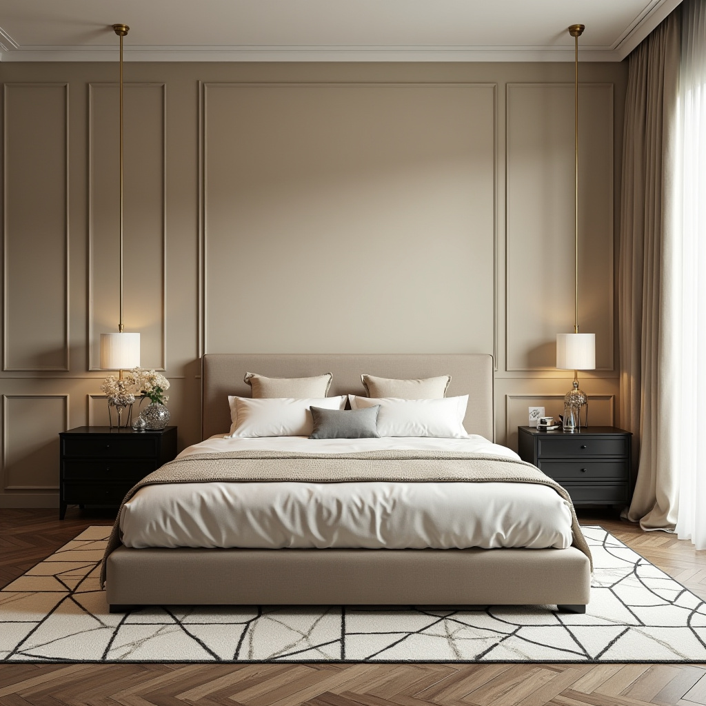 Beige And Black Bedroom 28