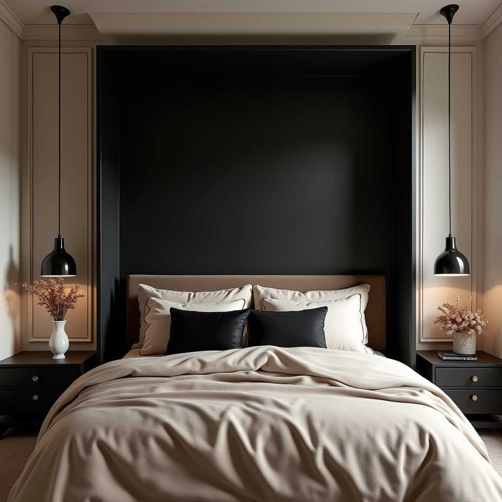 Beige And Black Bedroom 4