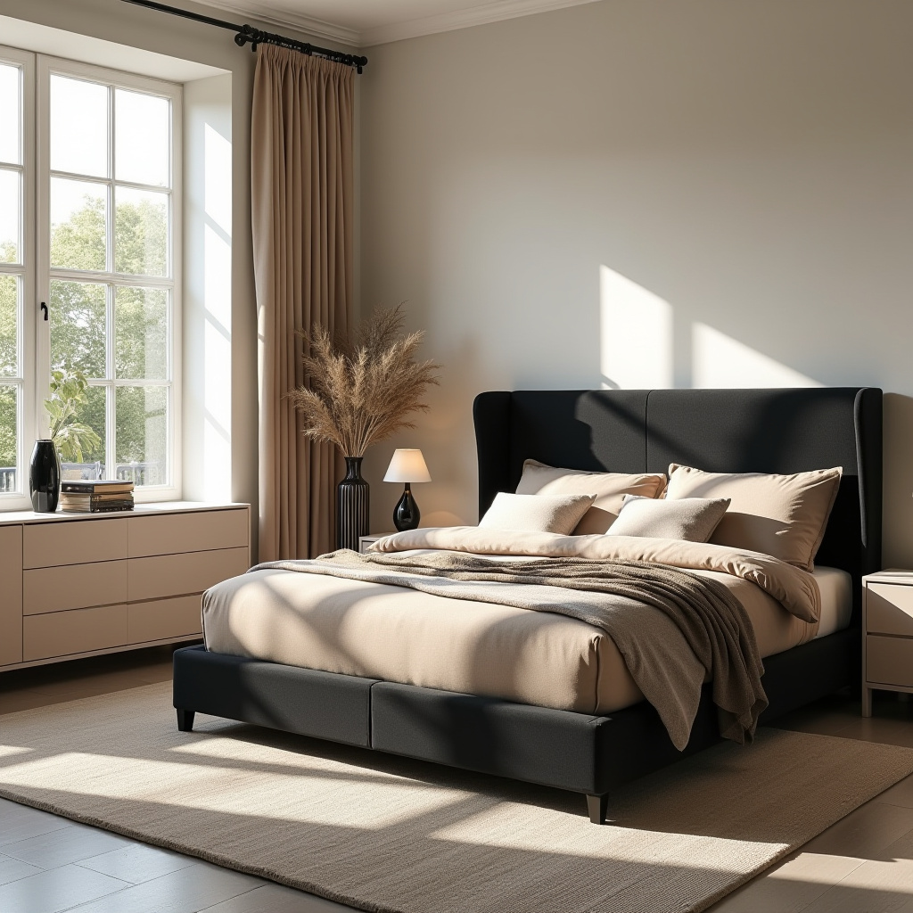 Beige And Black Bedroom Ideas 25