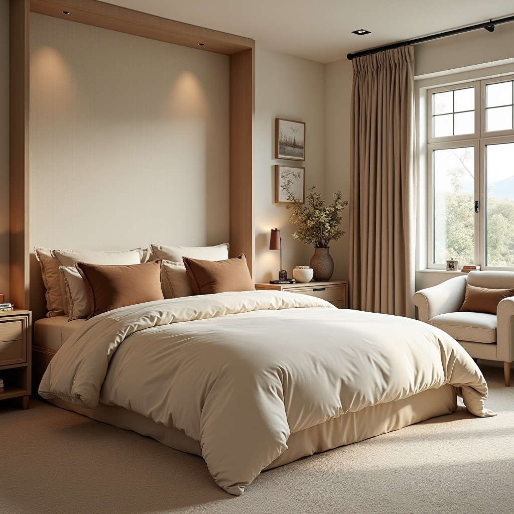 Beige And Brown Bedroom Ideas 23