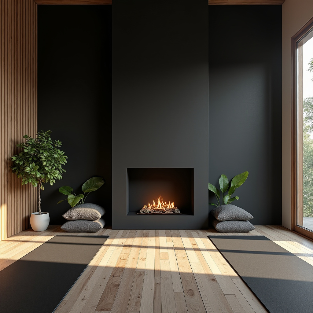 Black Fireplace Wall 15