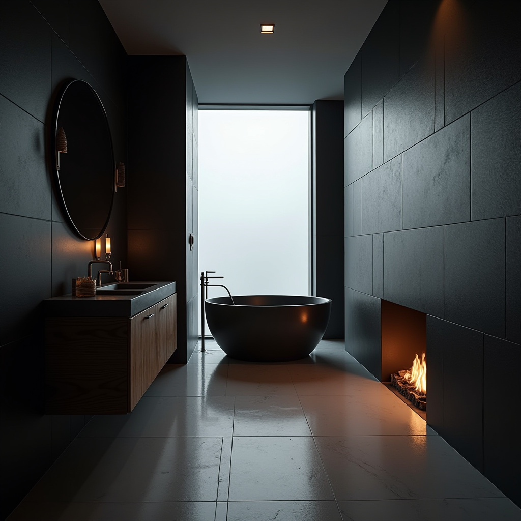 Black Fireplace Wall 20