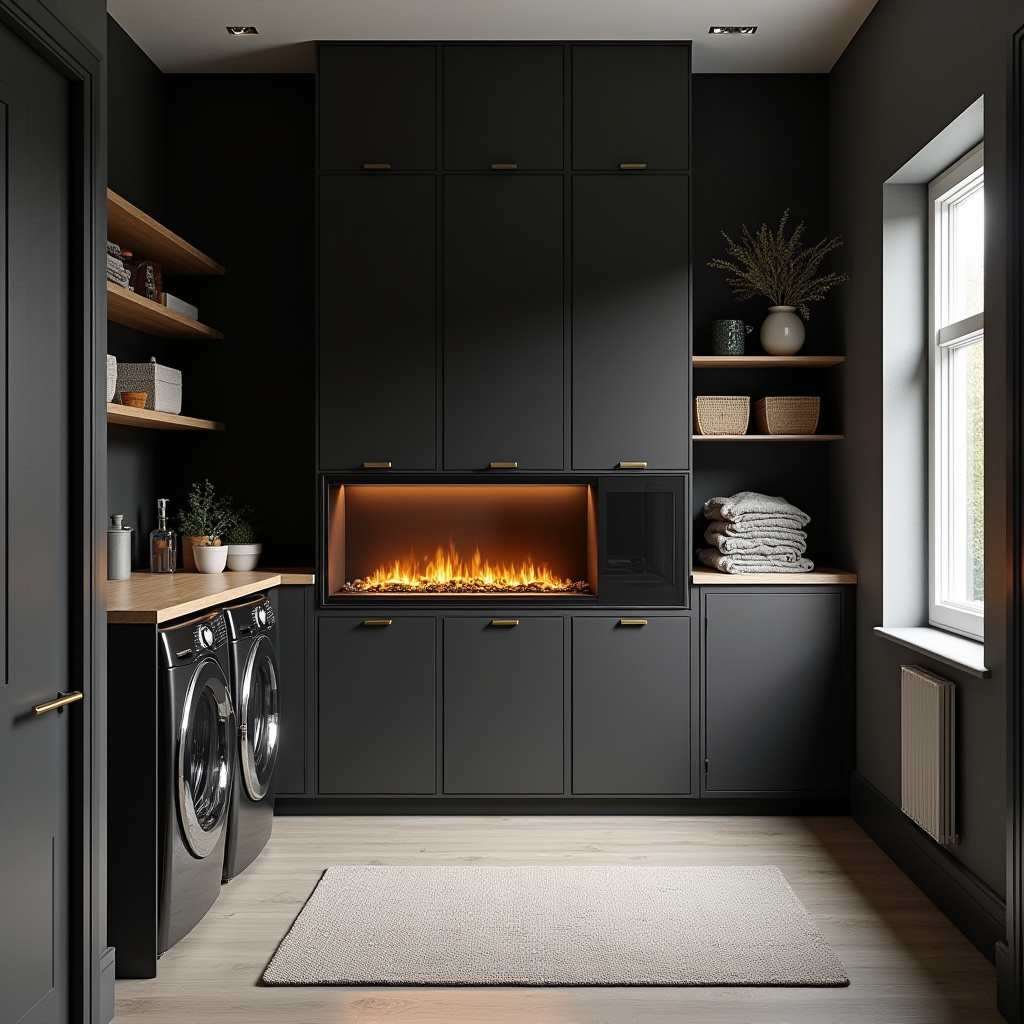 Black Fireplace Wall 28