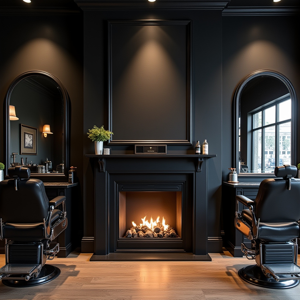 Black Fireplace Wall 29