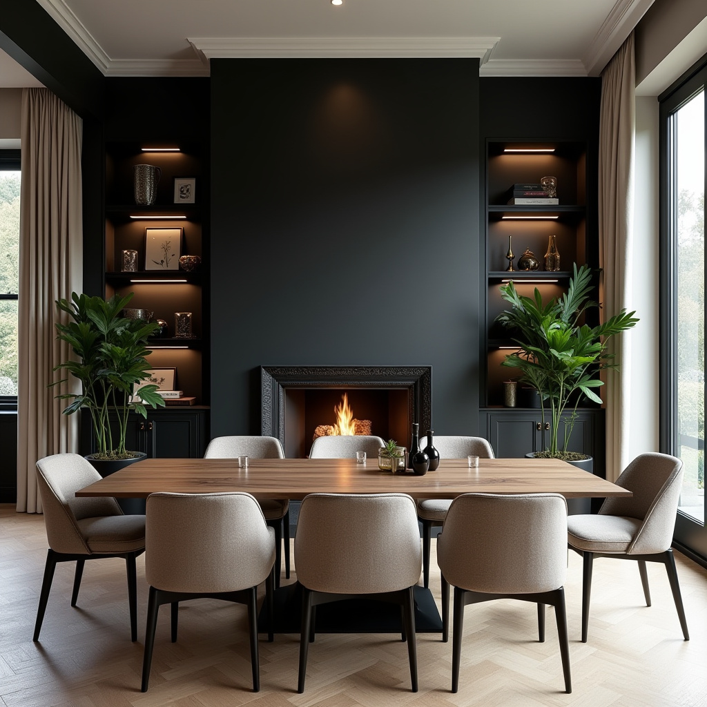 Black Fireplace Wall 3