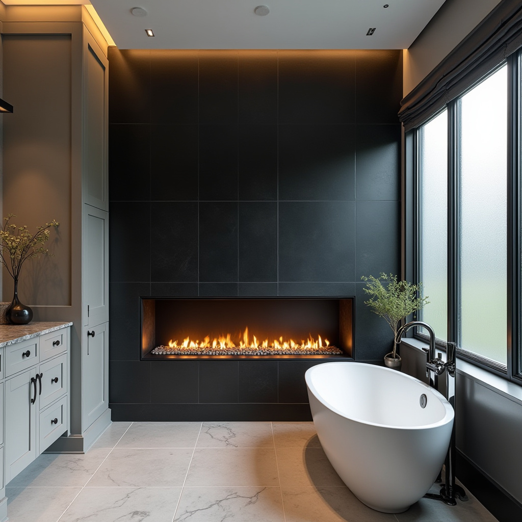 Black Fireplace Wall 9