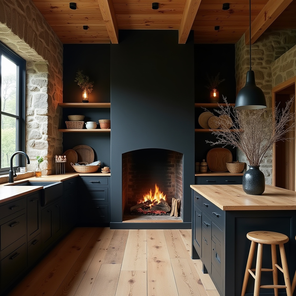 Black Rustic Kitchen 10