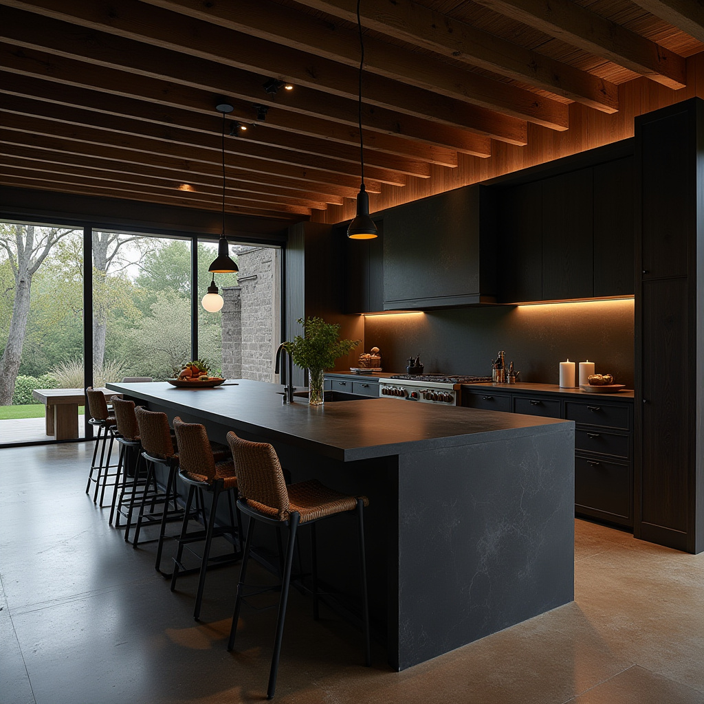 Black Rustic Kitchen 12