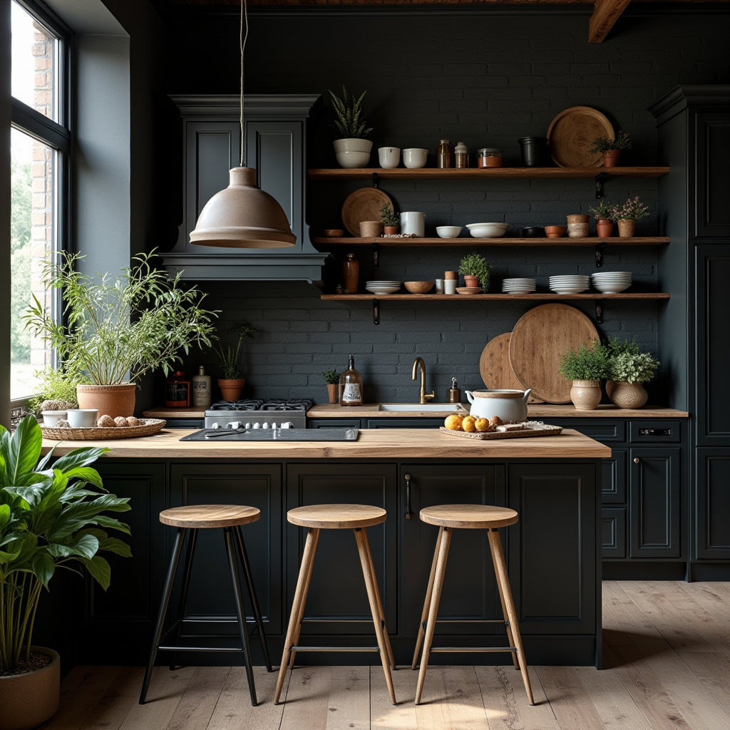 Black Rustic Kitchen 15