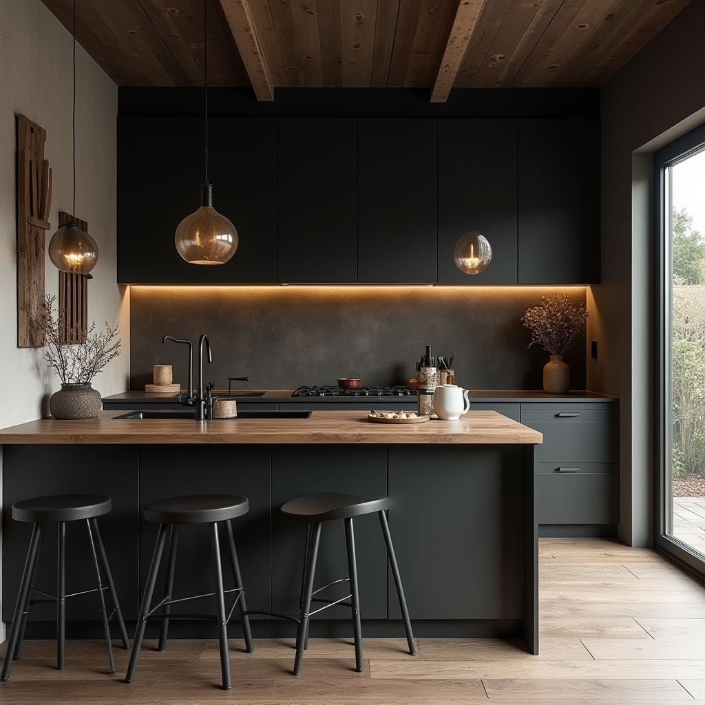 Black Rustic Kitchen 16