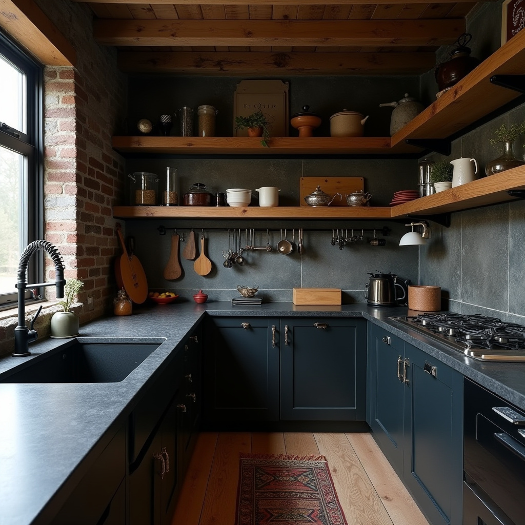 Black Rustic Kitchen 17