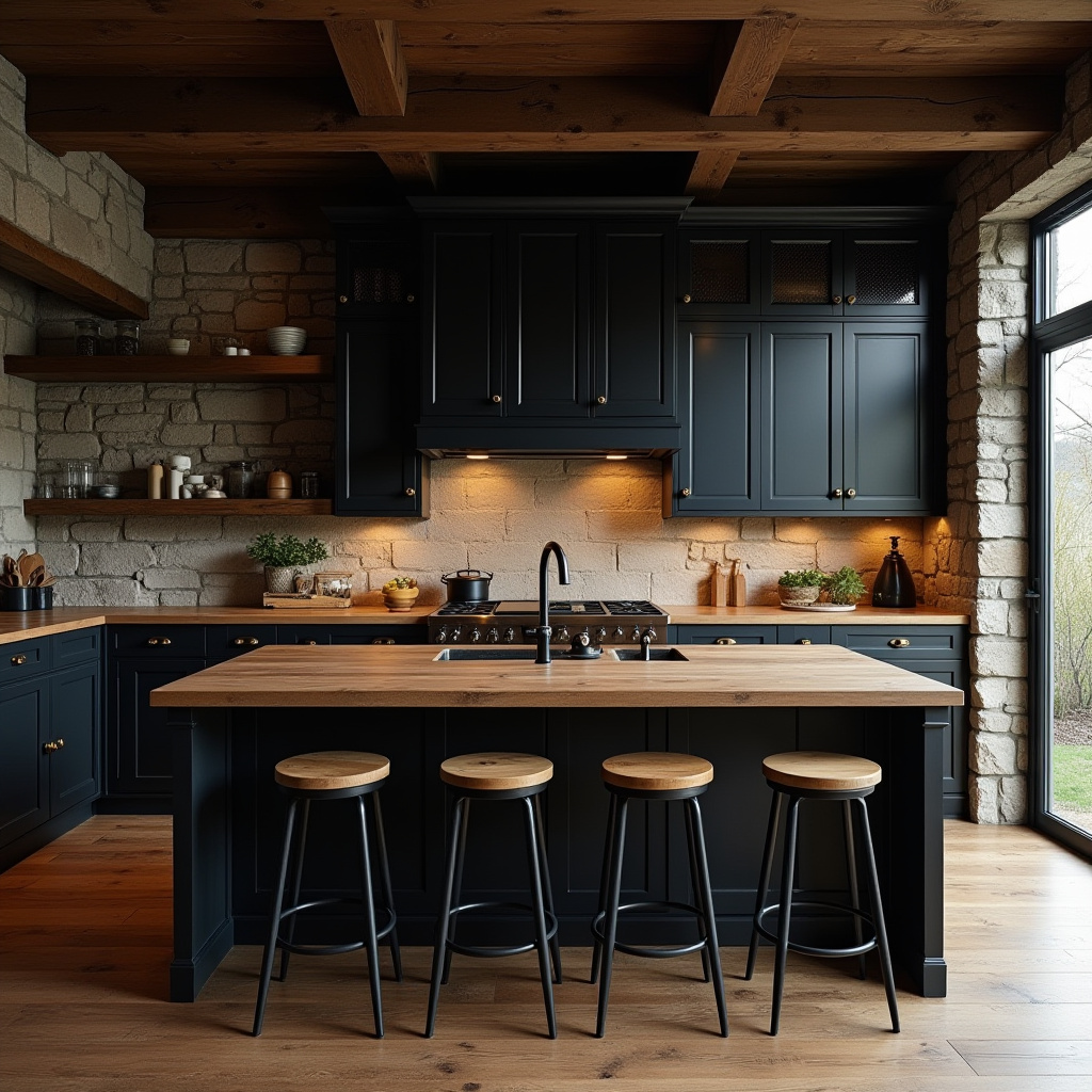 Black Rustic Kitchen 18