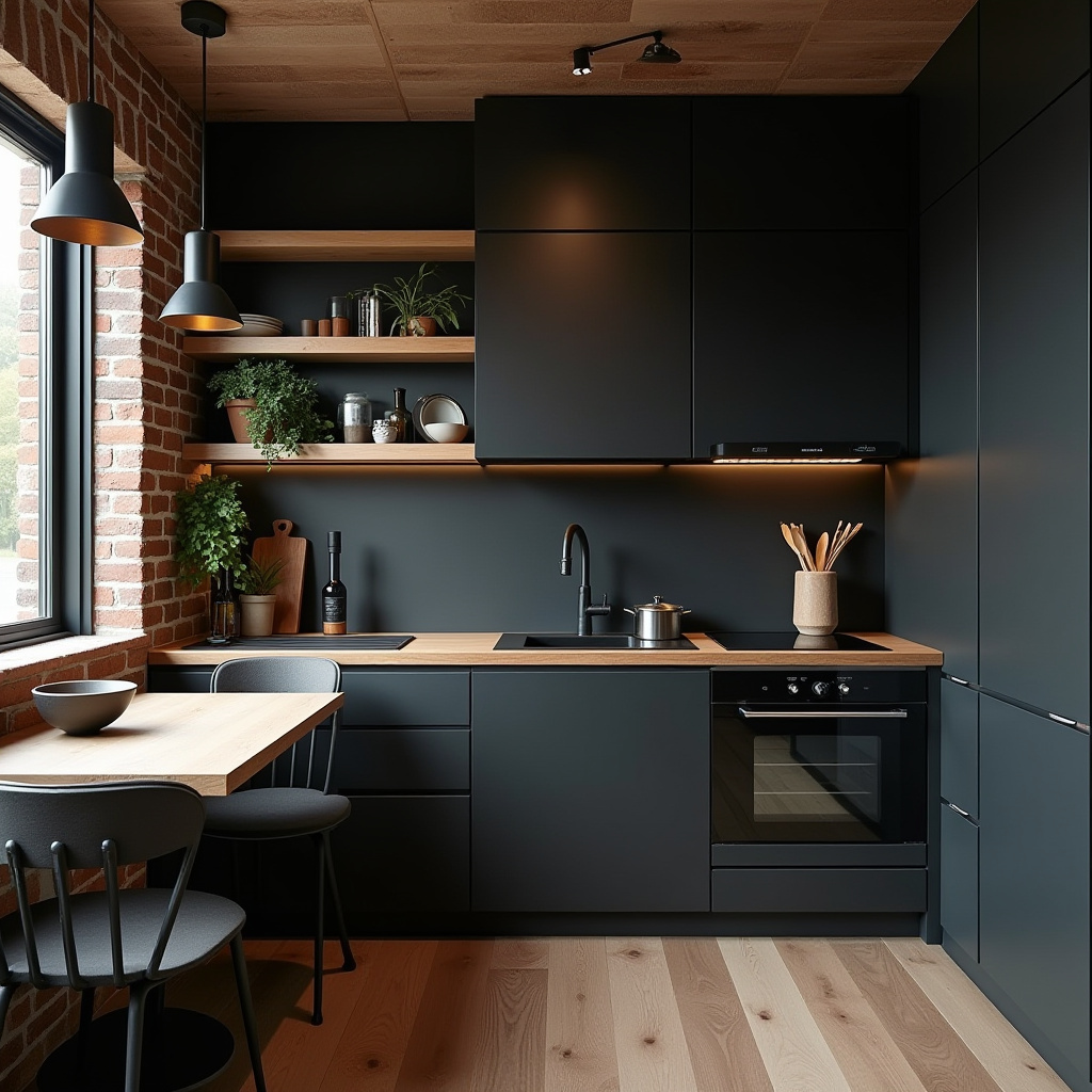 Black Rustic Kitchen 19