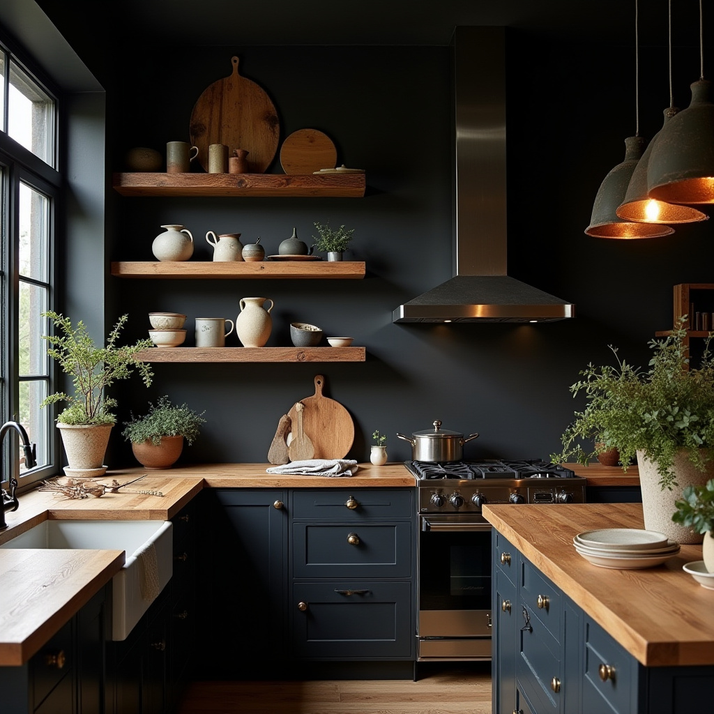 Black Rustic Kitchen 2