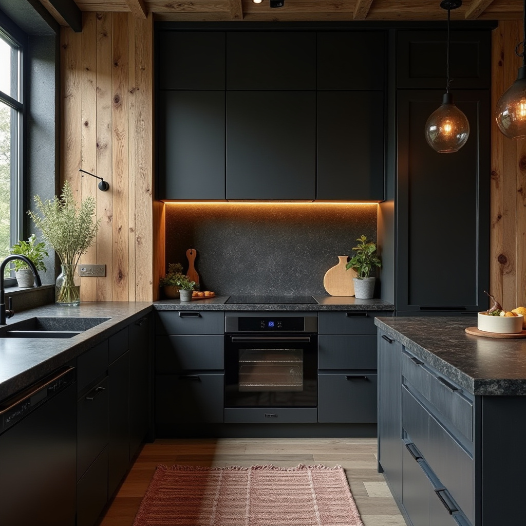Black Rustic Kitchen 23