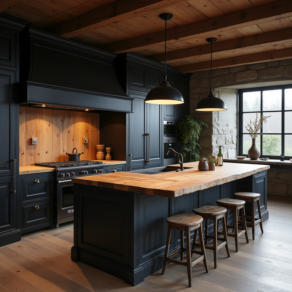 Black Rustic Kitchen 25