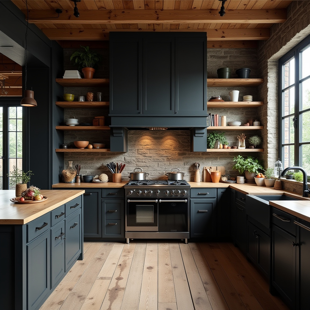 Black Rustic Kitchen 26
