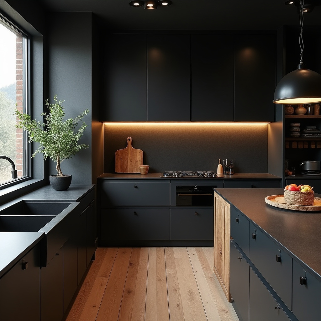 Black Rustic Kitchen 27