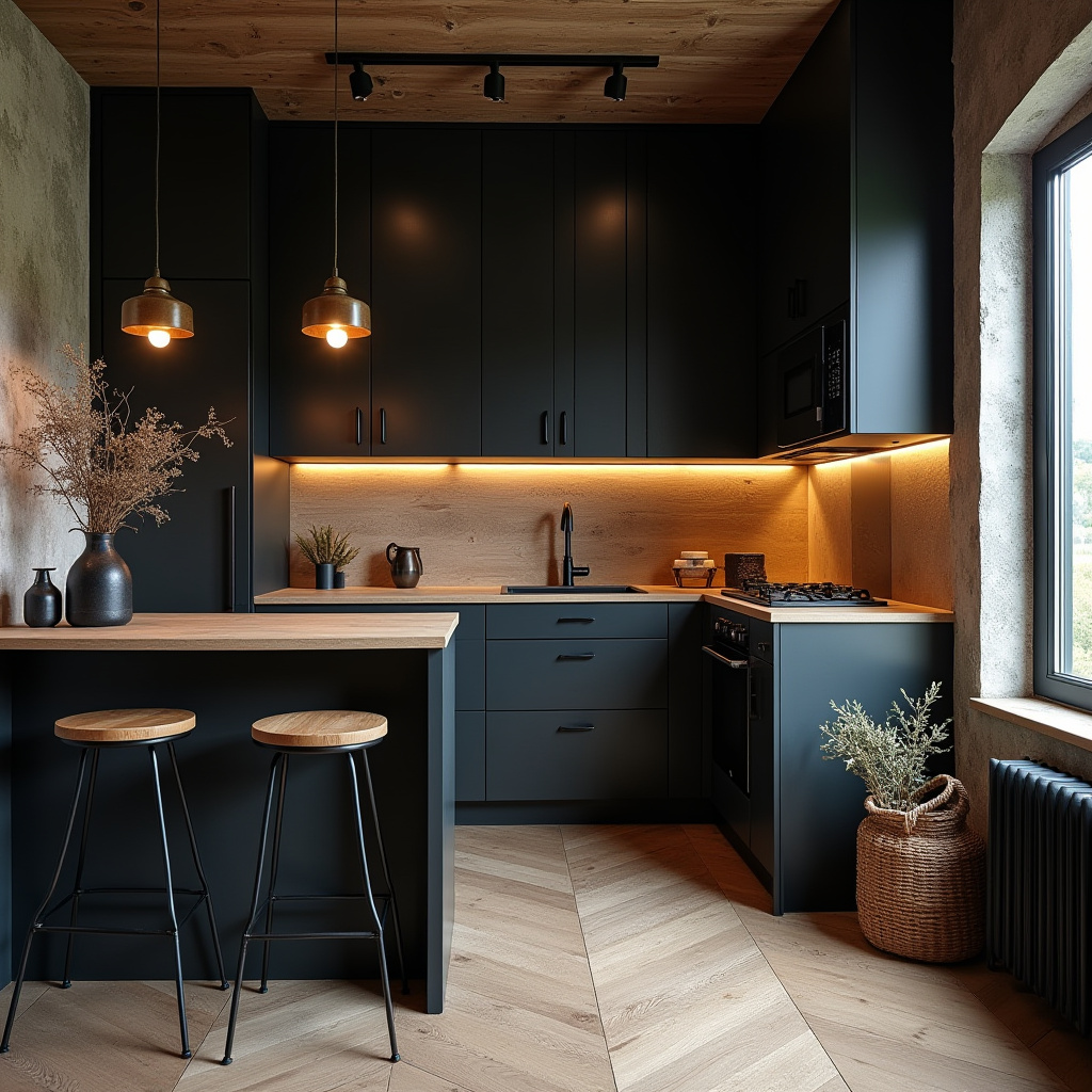 Black Rustic Kitchen 28