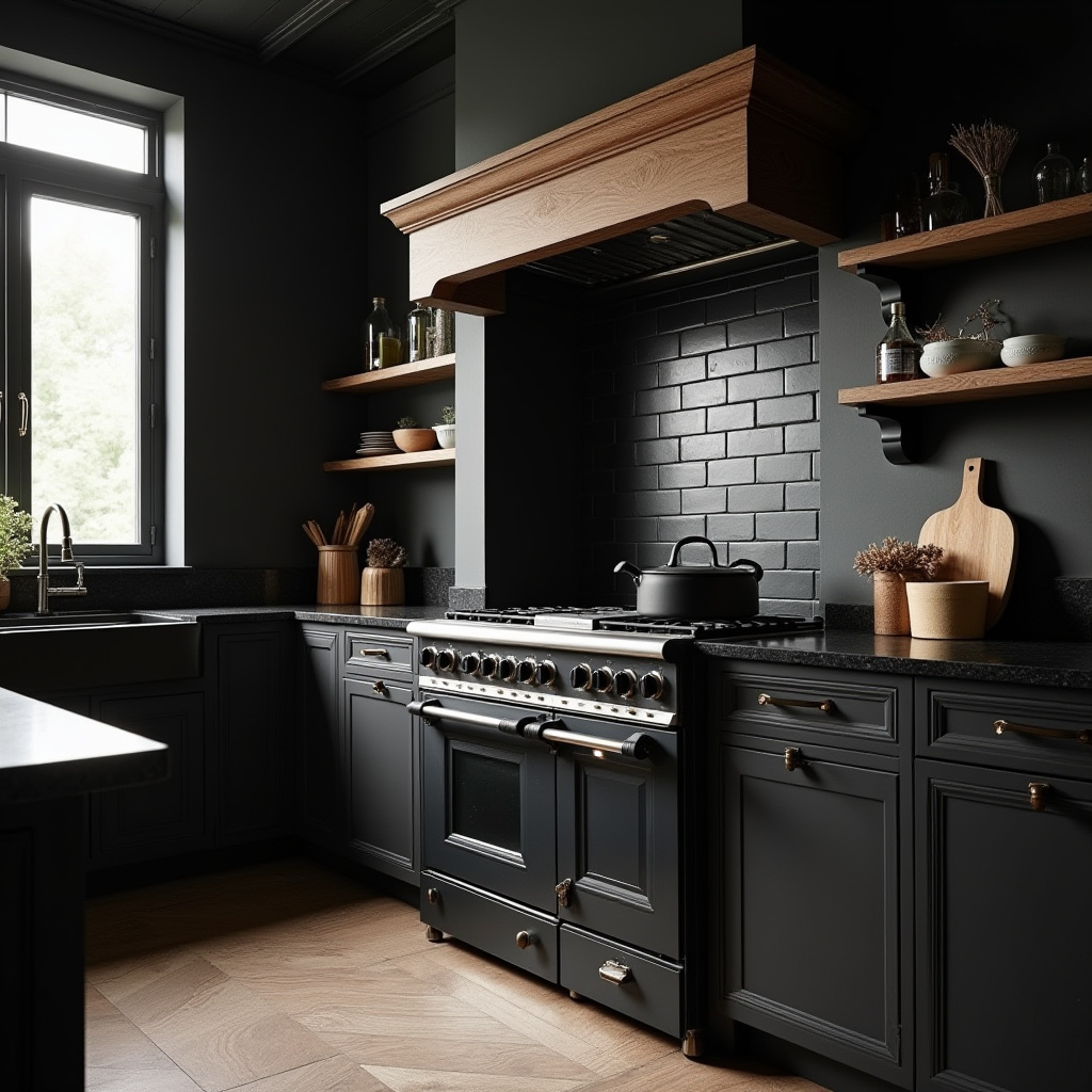Black Rustic Kitchen 5