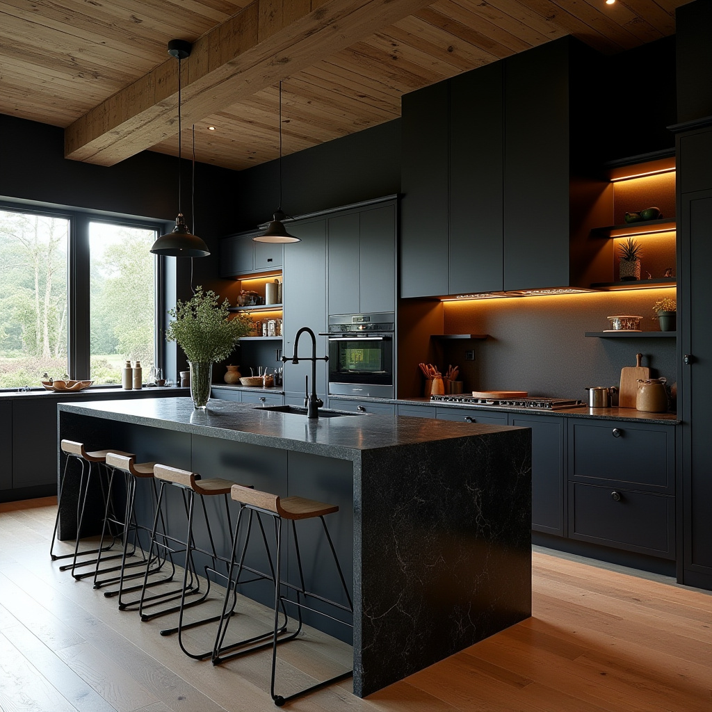 Black Rustic Kitchen 7