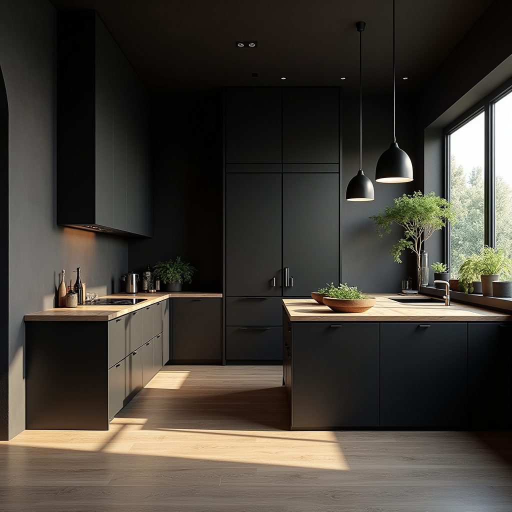 Black Rustic Kitchen 9