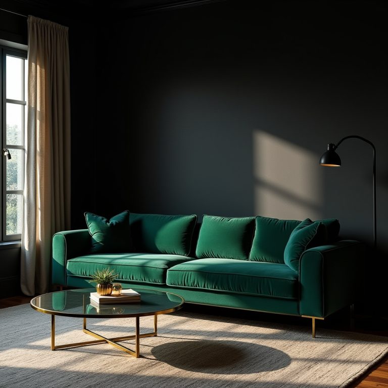 Black Wall Living Room 1