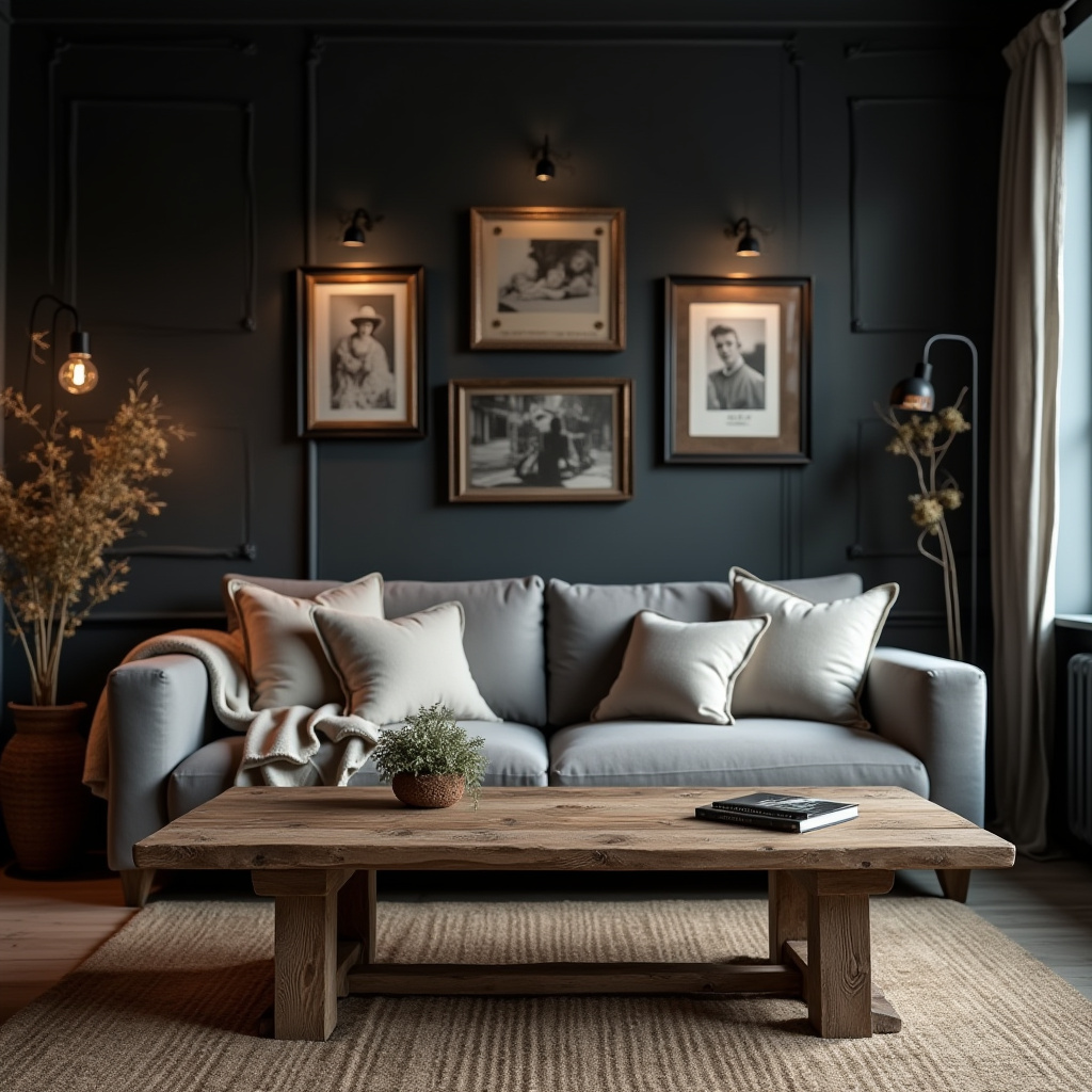 Black Wall Living Room 11