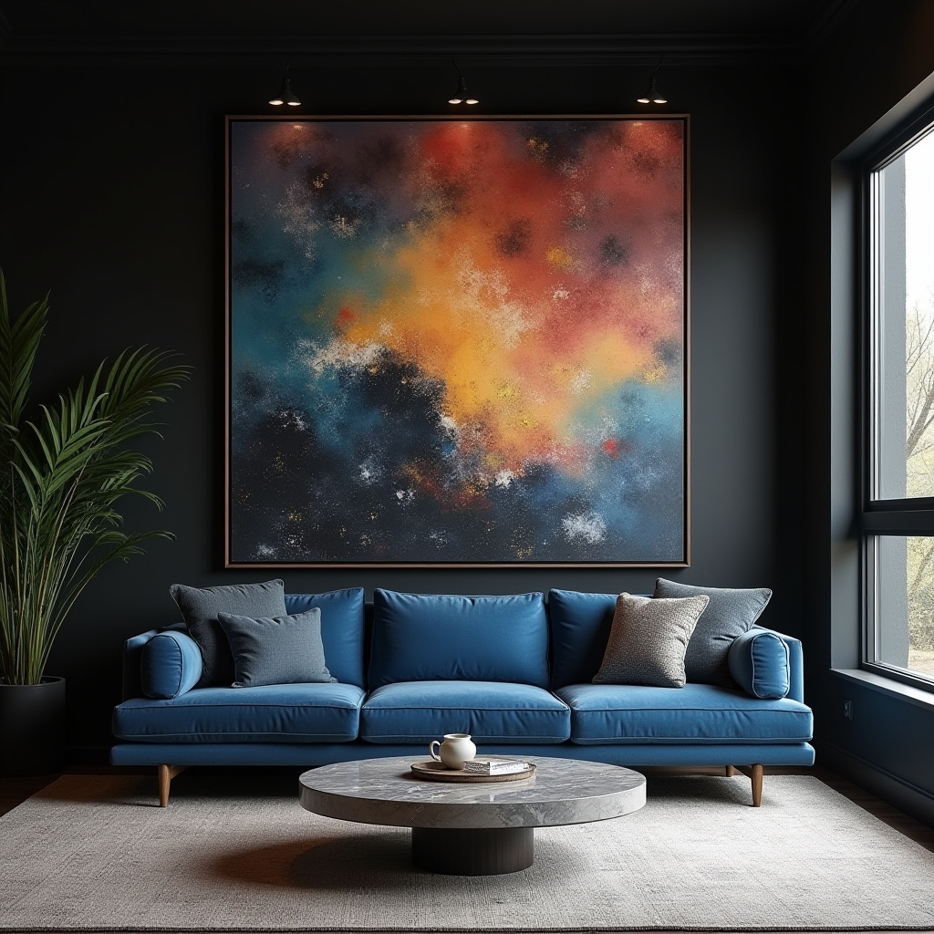 Black Wall Living Room 12