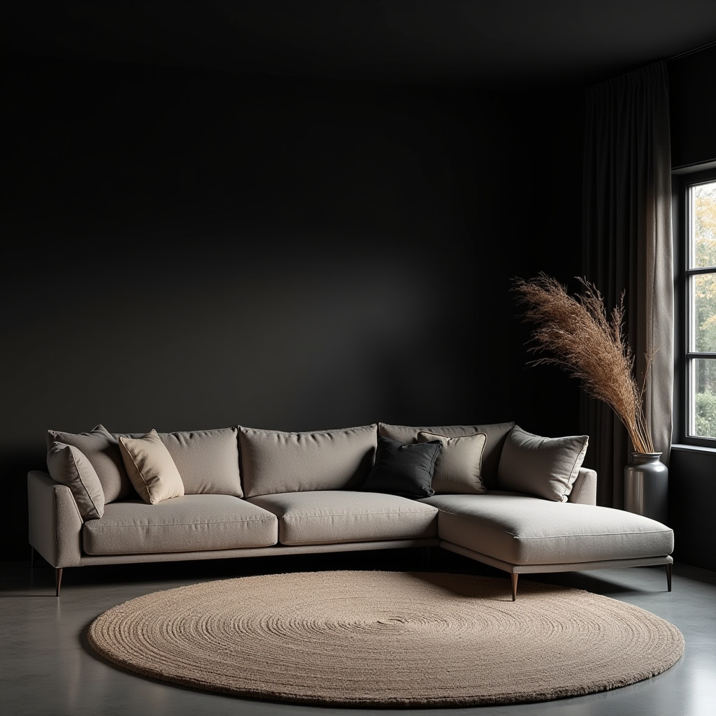 Black Wall Living Room 13