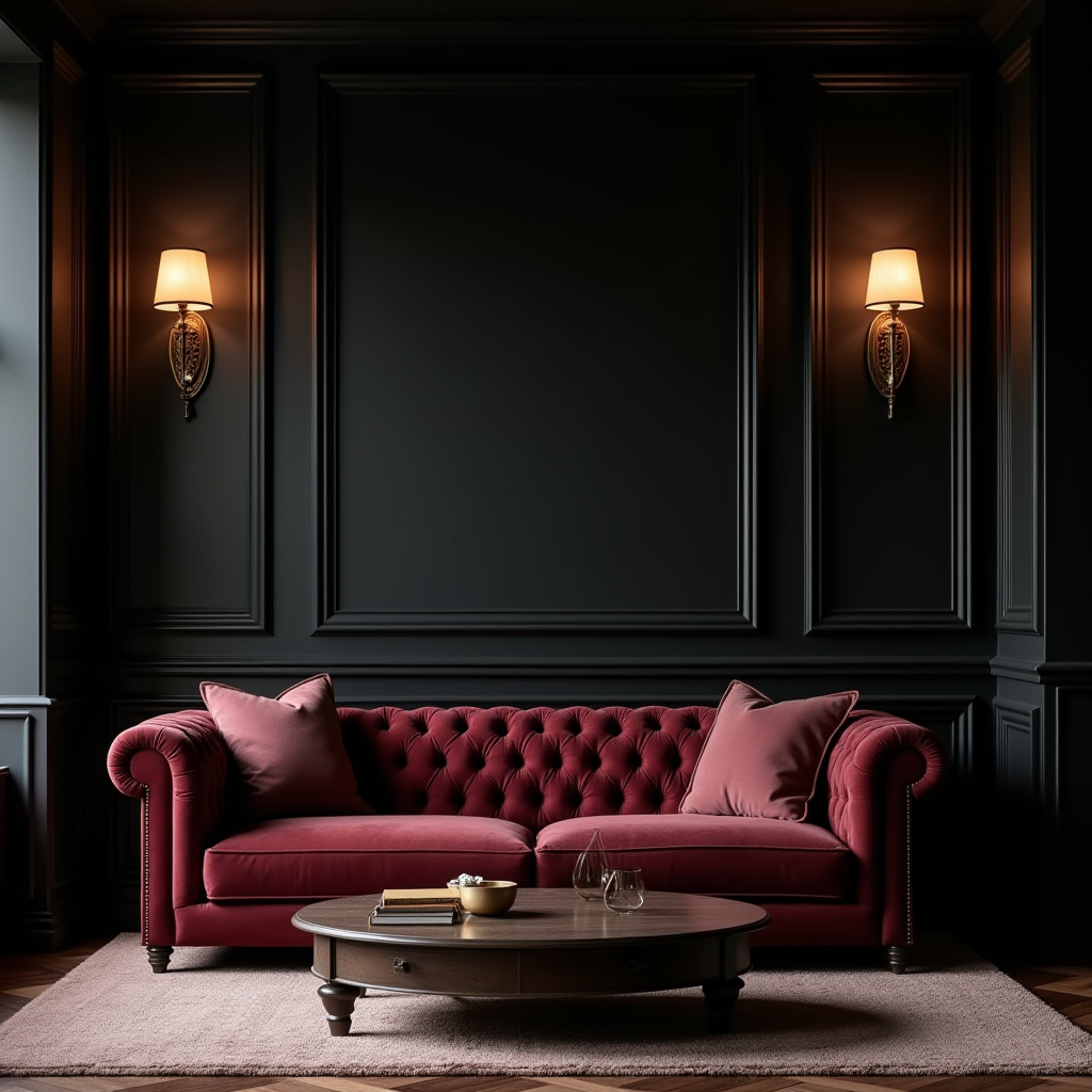 Black Wall Living Room 14