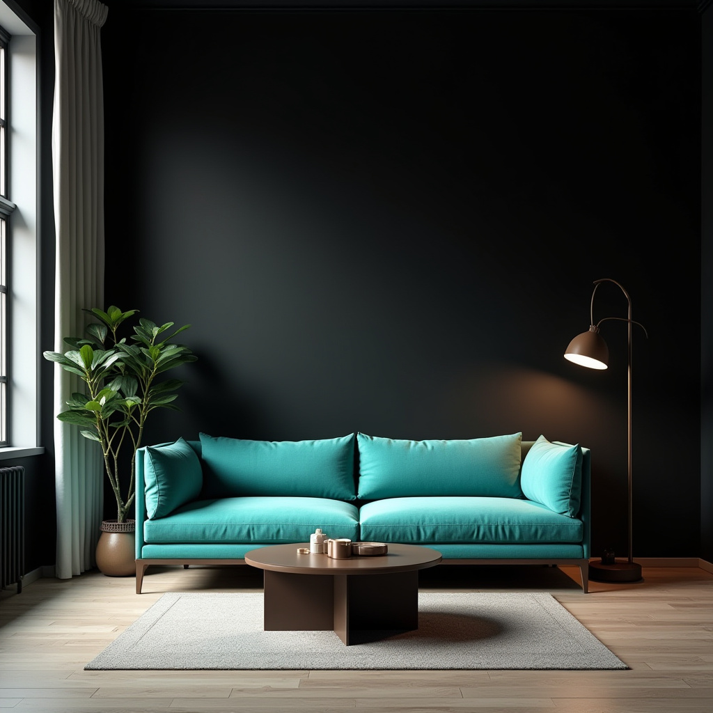 Black Wall Living Room 15