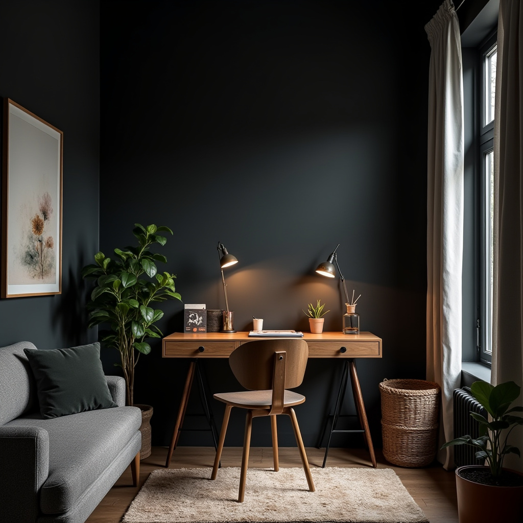 Black Wall Living Room 17