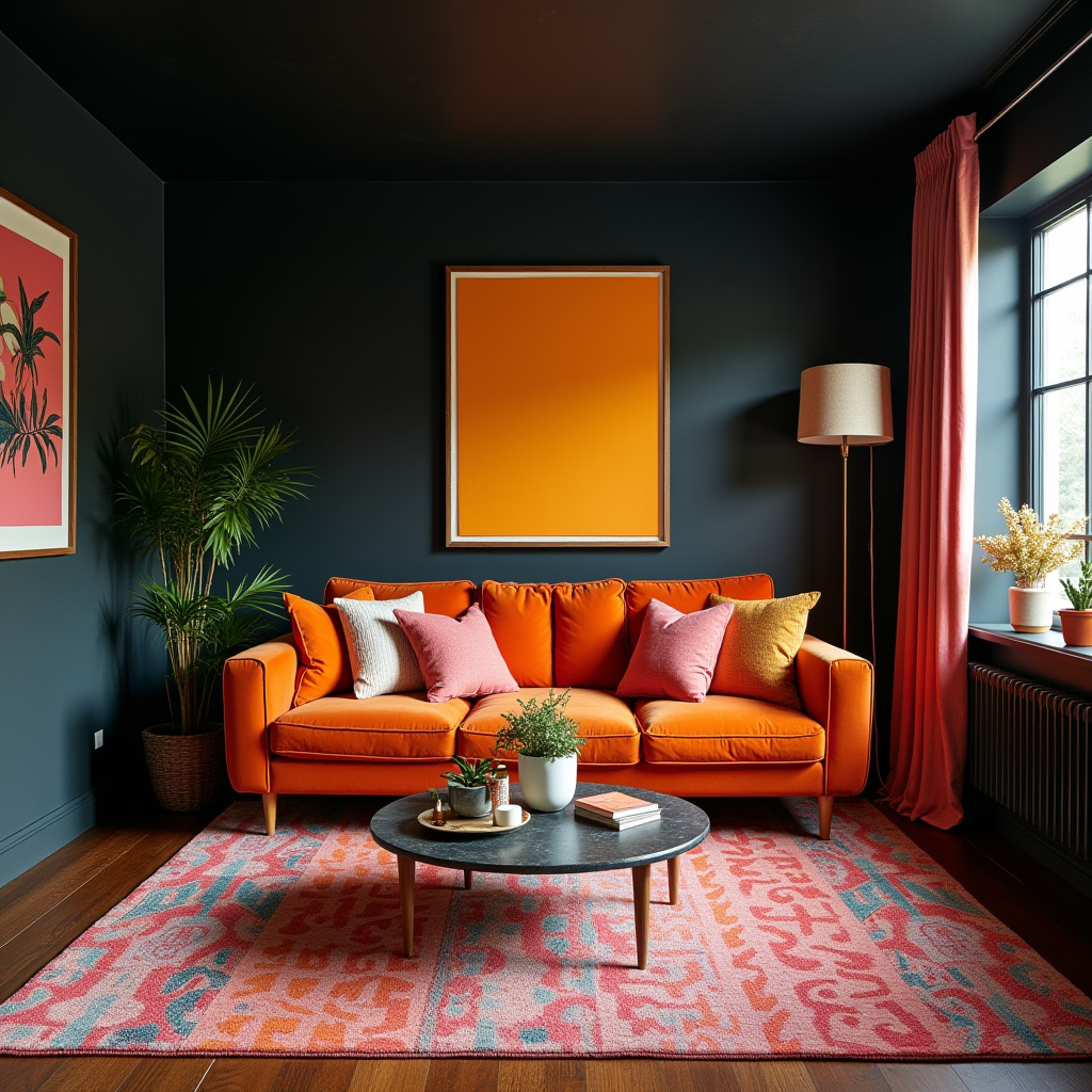 Black Wall Living Room 19