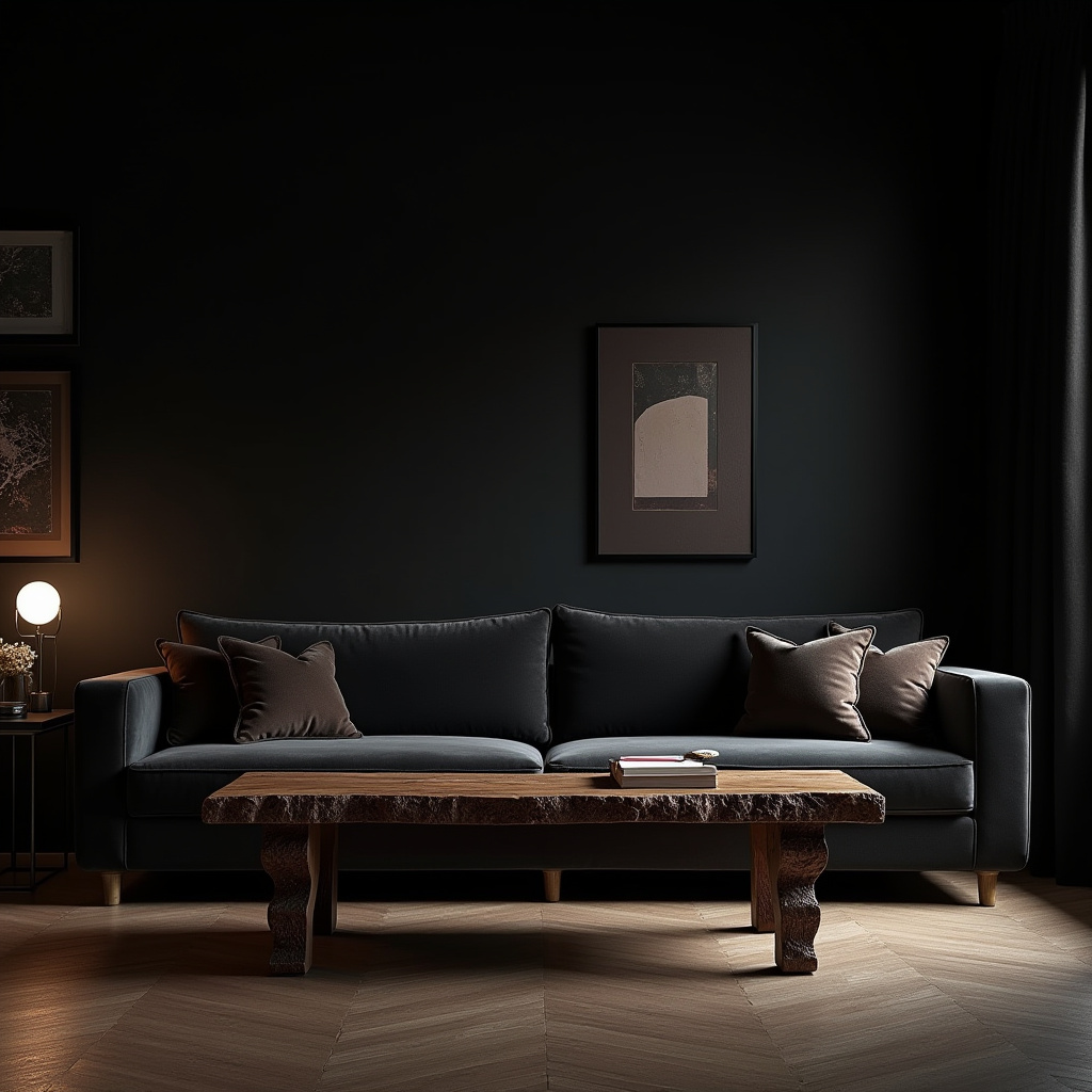 Black Wall Living Room 20