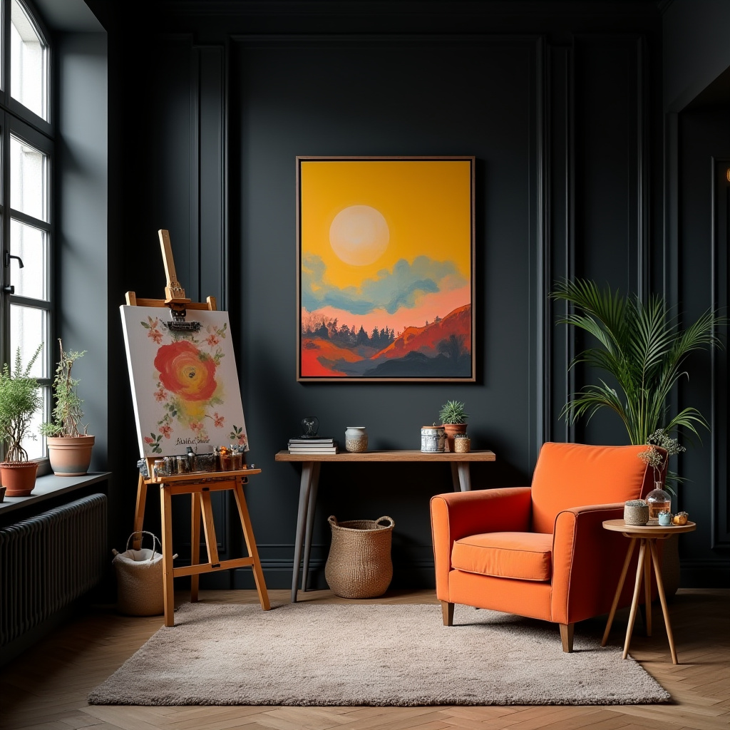 Black Wall Living Room 22