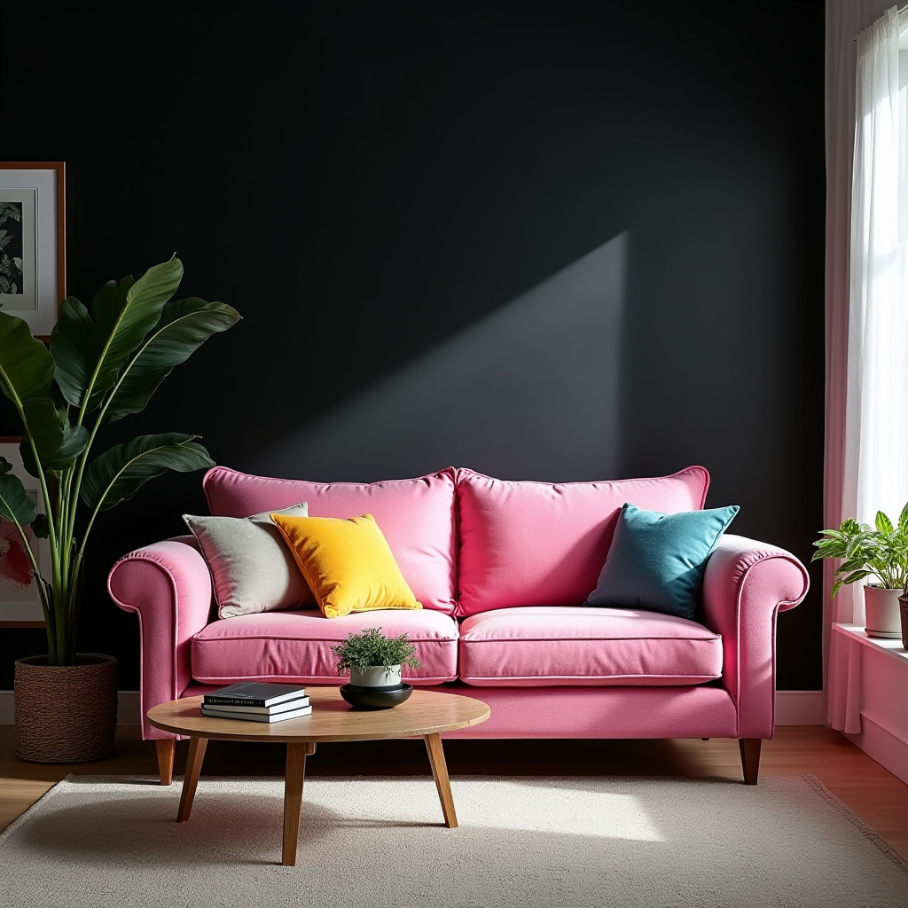 Black Wall Living Room 26