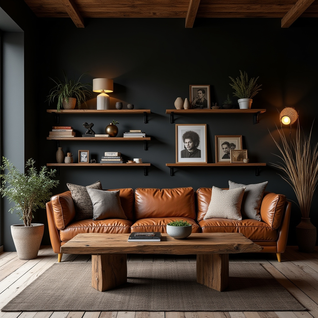Black Wall Living Room 27