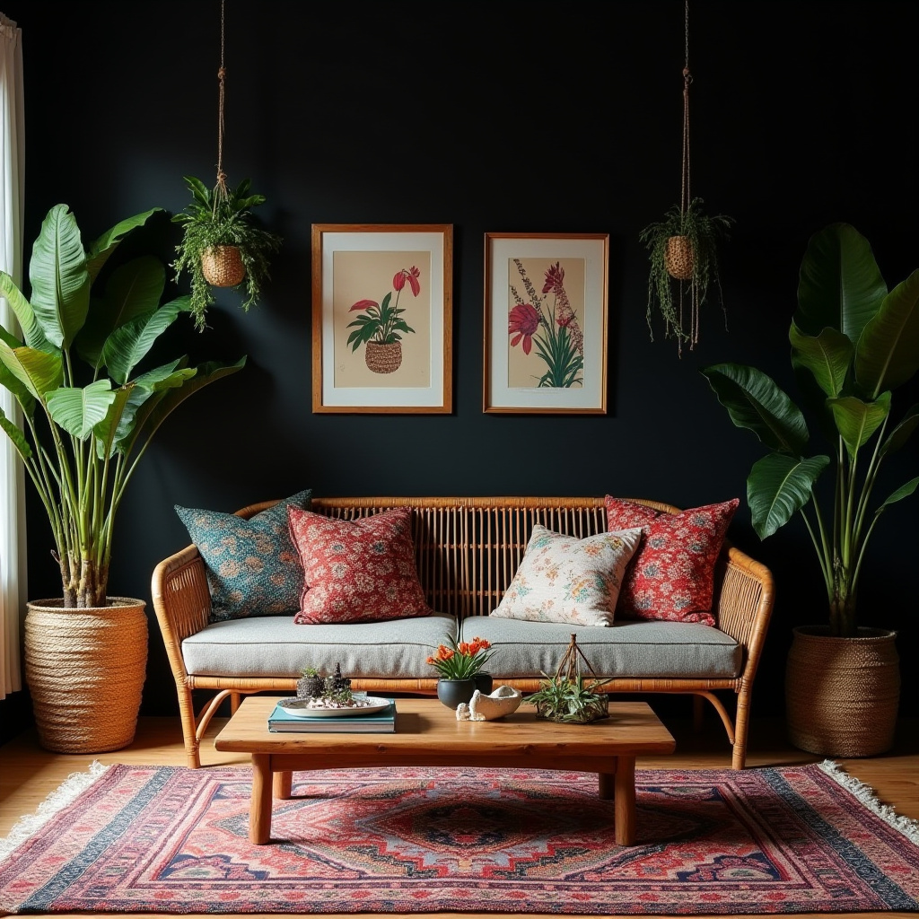 Black Wall Living Room 6