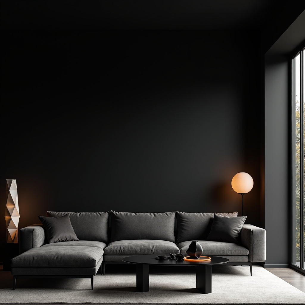 Black Wall Living Room 7