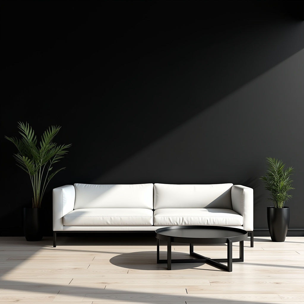 Black Wall Living Room 9