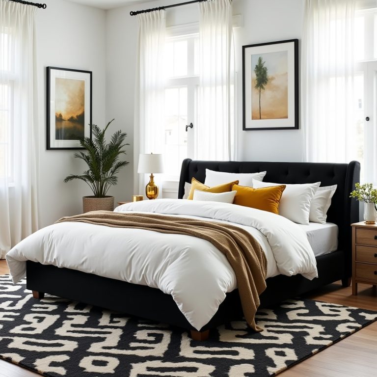 Black White And Gold Bedroom 1