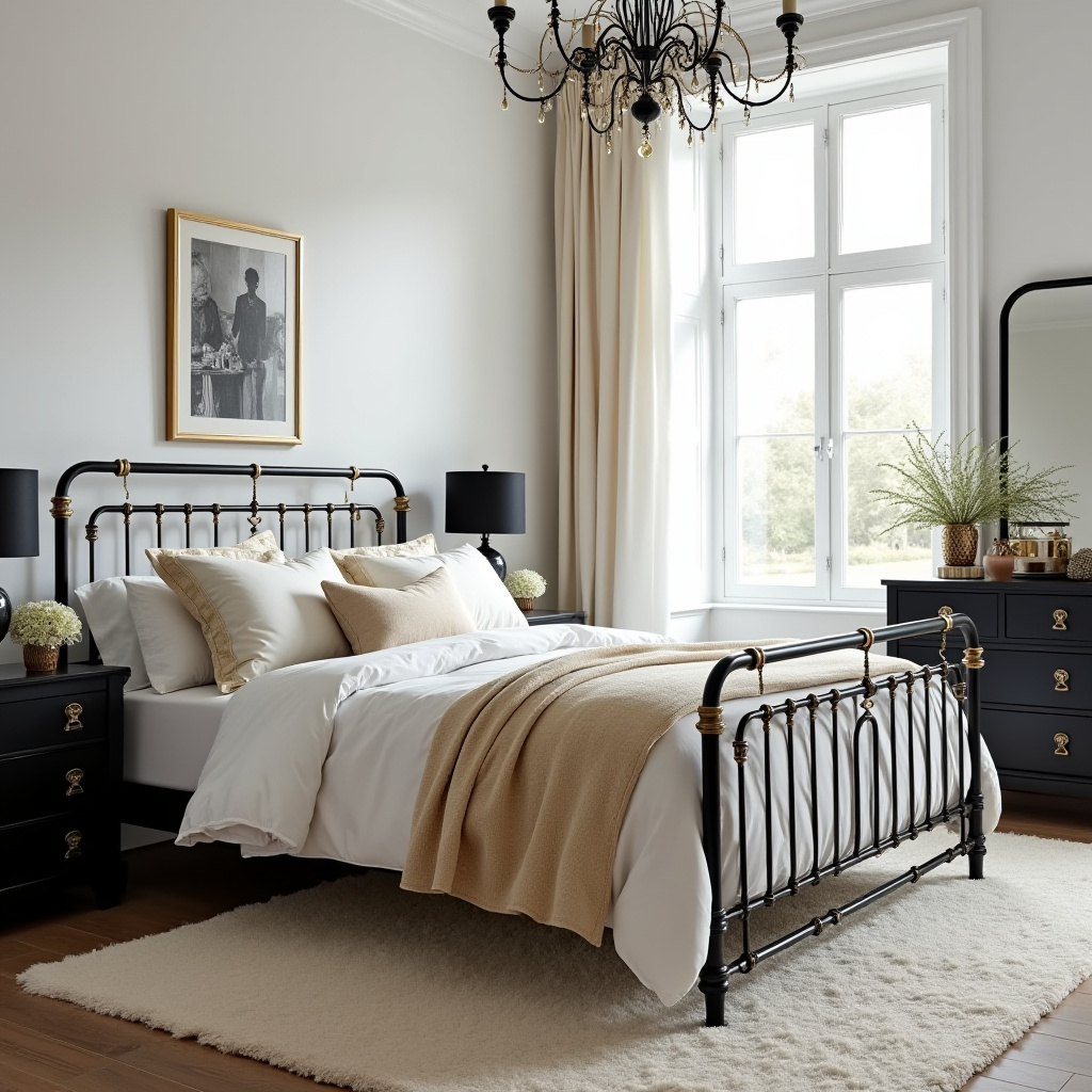Black White And Gold Bedroom 18